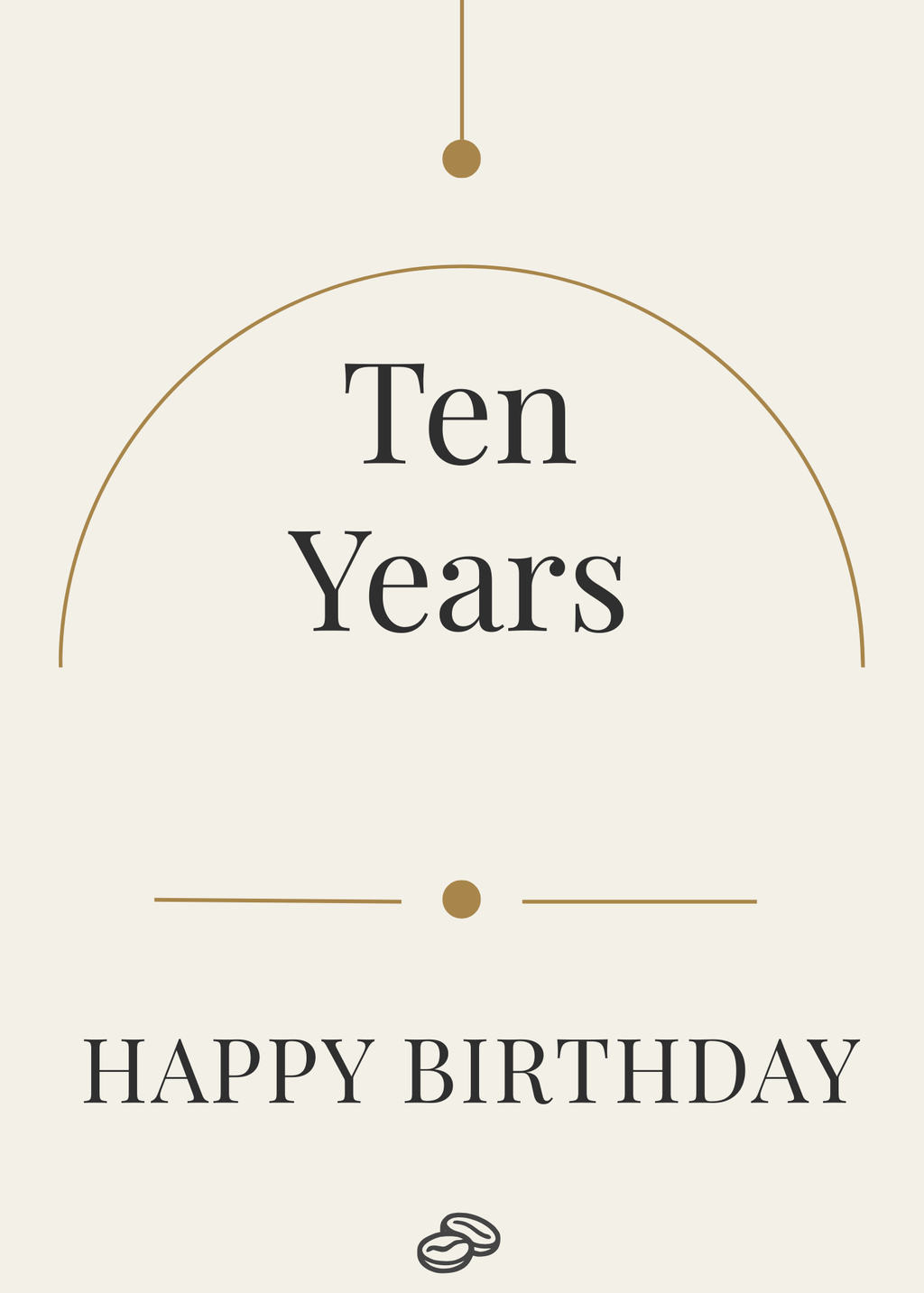10th Birthday Card - Ten Years Old - Digital Download