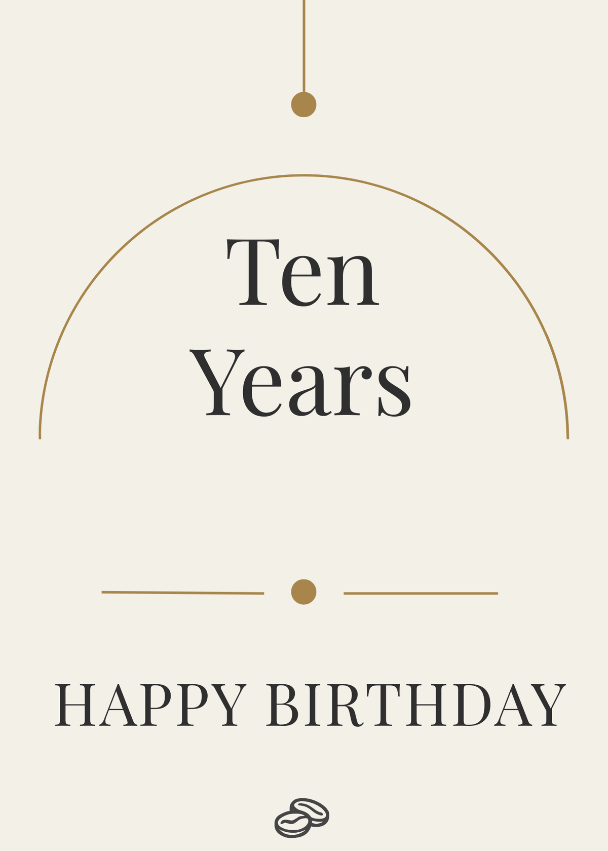 10th Birthday Card - Ten Years Old - Digital Download
