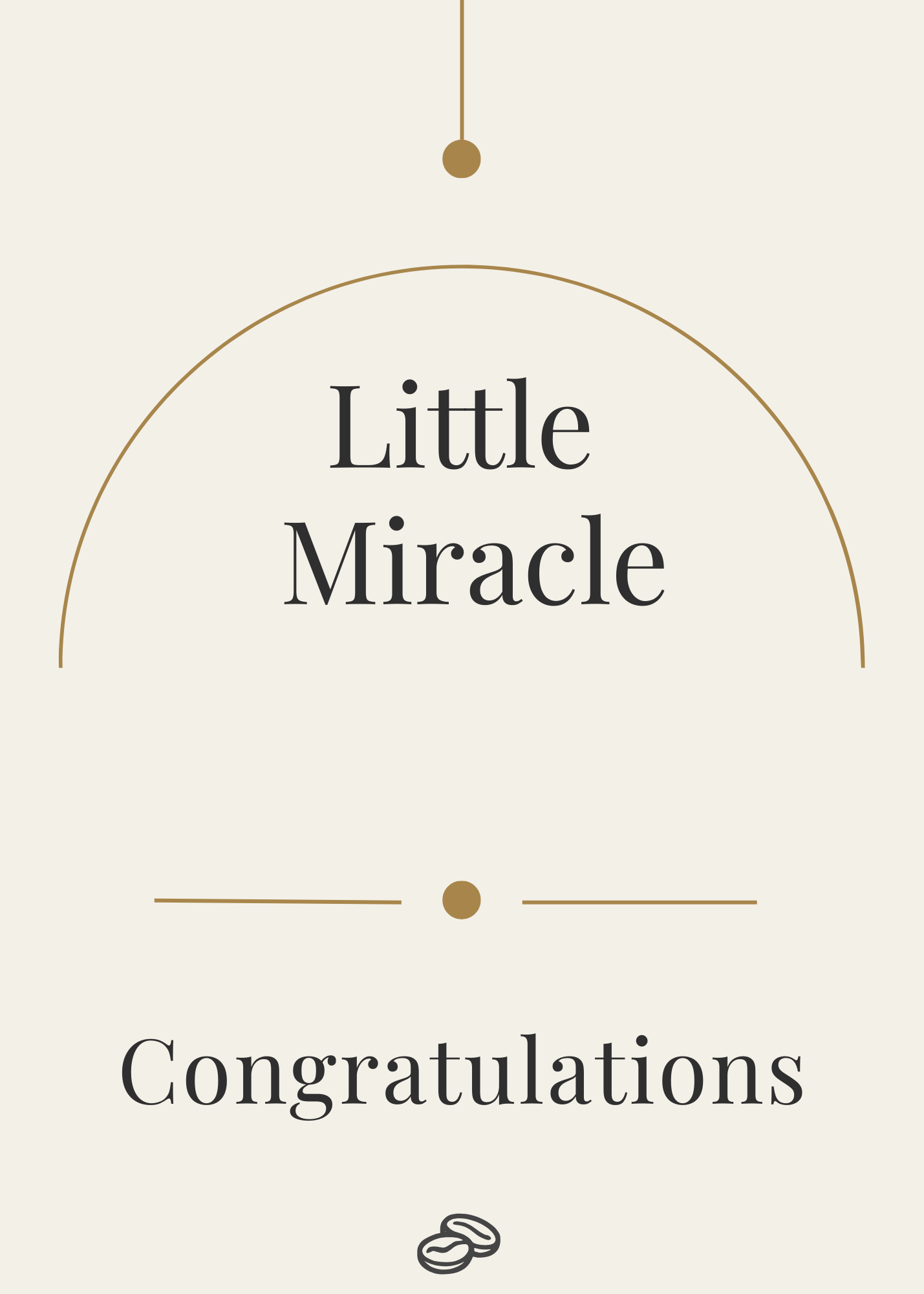 New Baby Card - Little Miracle - Digital Download