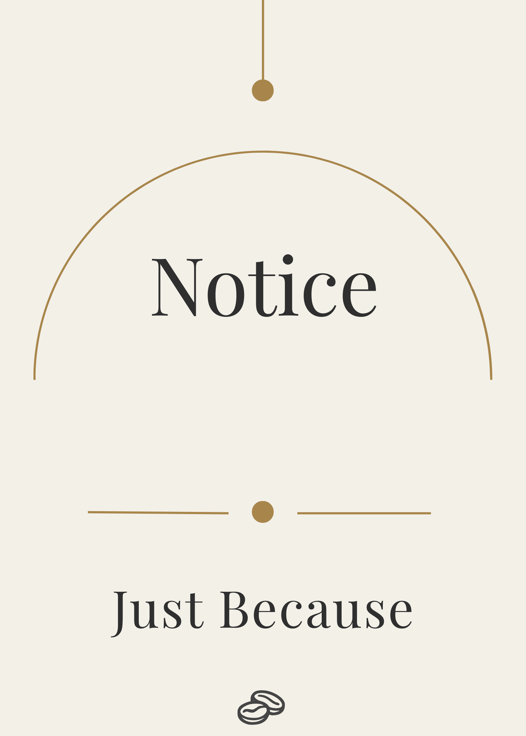 Just Because Card - Notice - Digital Download