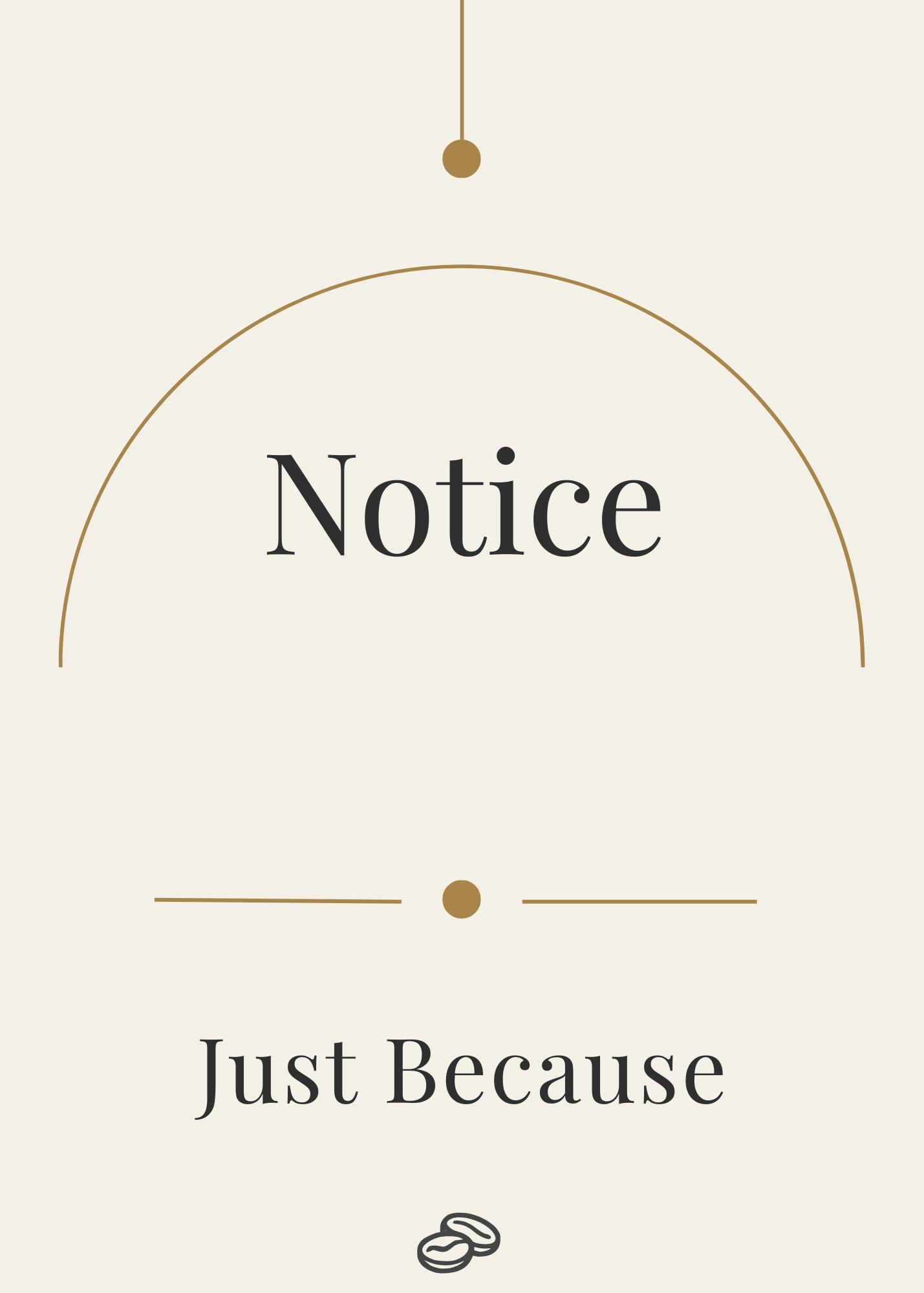 Just Because Card - Notice - Digital Download