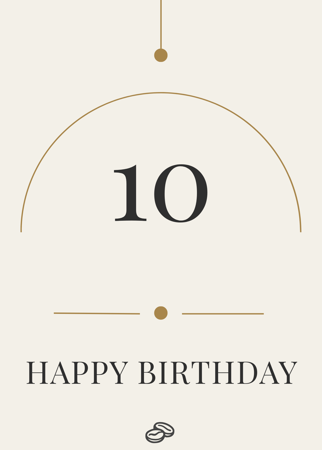 10th Birthday Card - 10 Years - Digital Download
