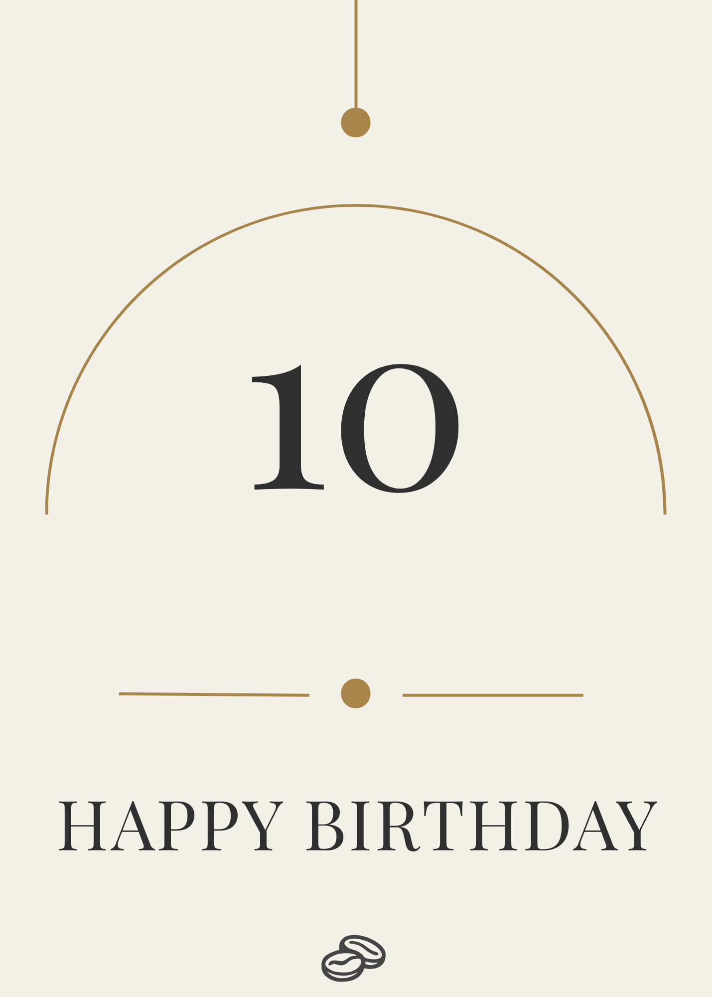 10th Birthday Card - 10 Years - Digital Download