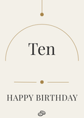 10th Birthday Card - Ten - Digital Download