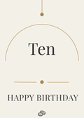 10th Birthday Card - Ten Candles - Digital download