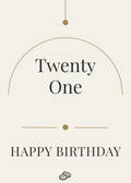21st Birthday Card - Twenty One - Digital Download