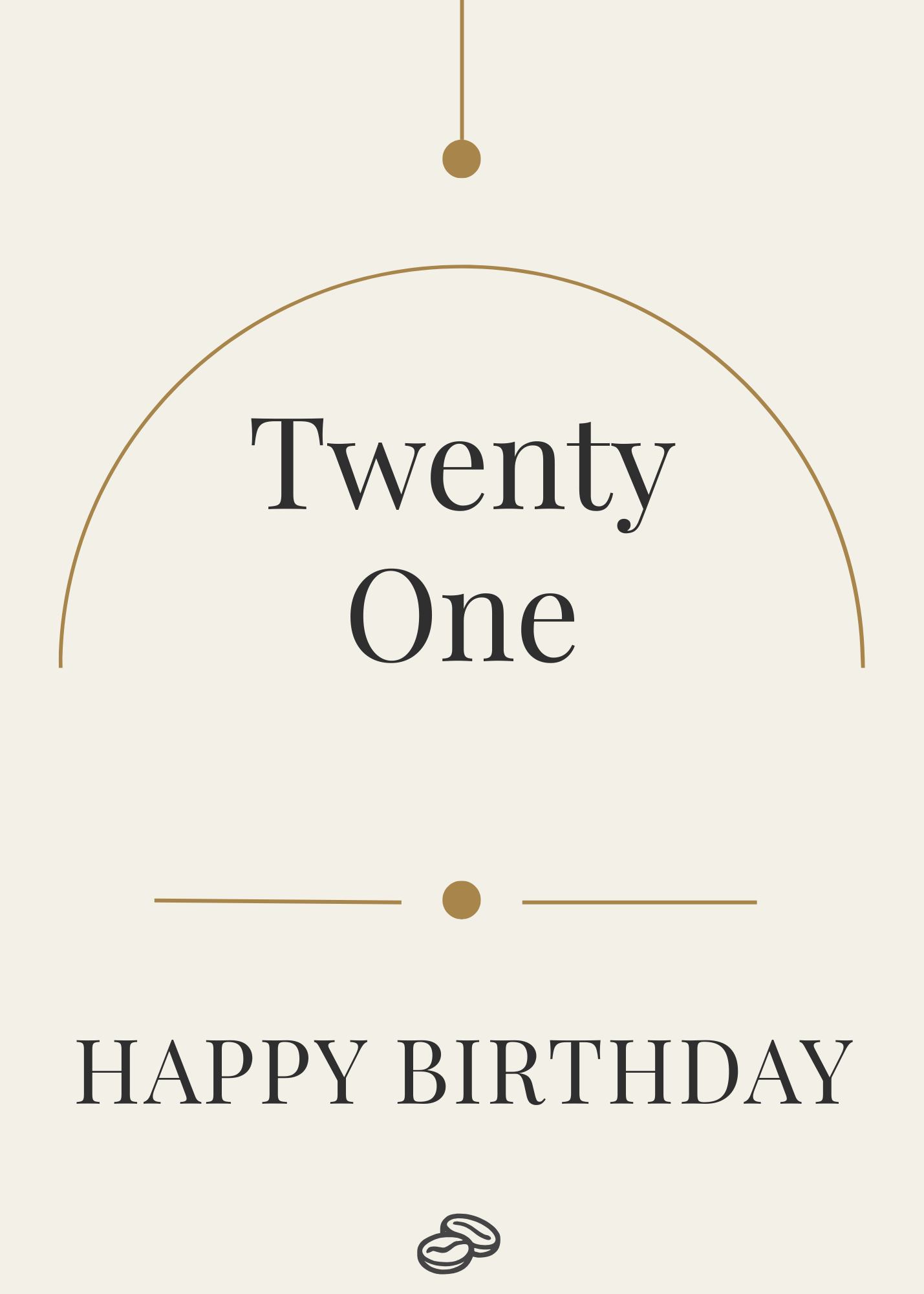 21st Birthday Card - Twenty One - Digital Download