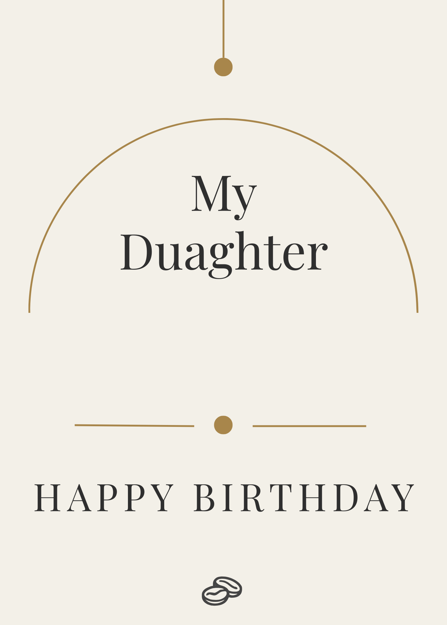 My Daughter Birthday Card - Digital Download