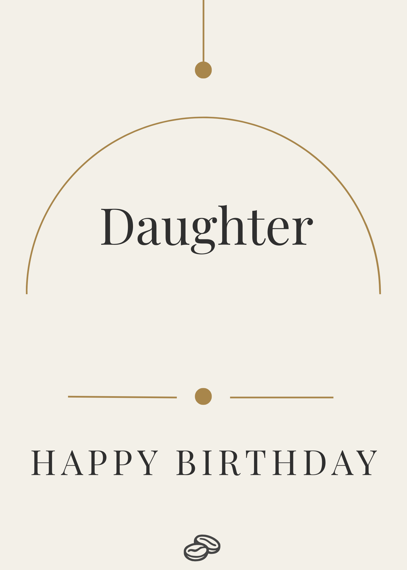 Daughter Birthday Card - My World More Beautiful - Digital Download