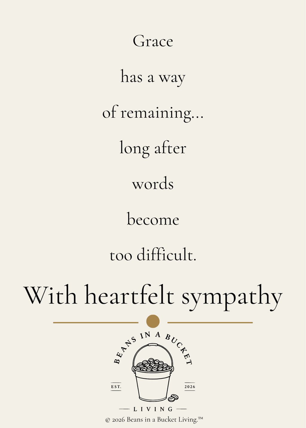 Sympathy Card - Grace - Digital Download
