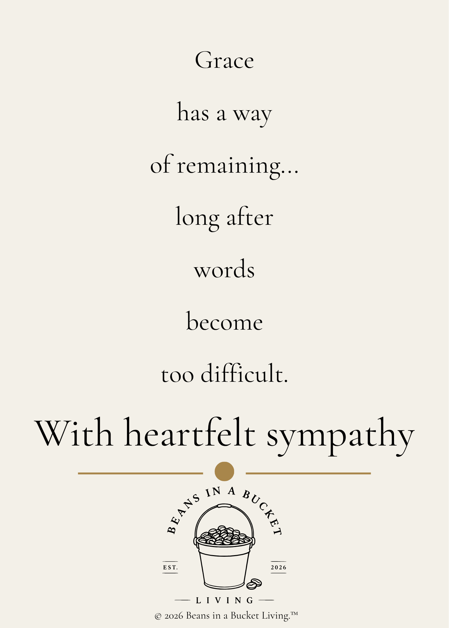Sympathy Card - Grace - Digital Download