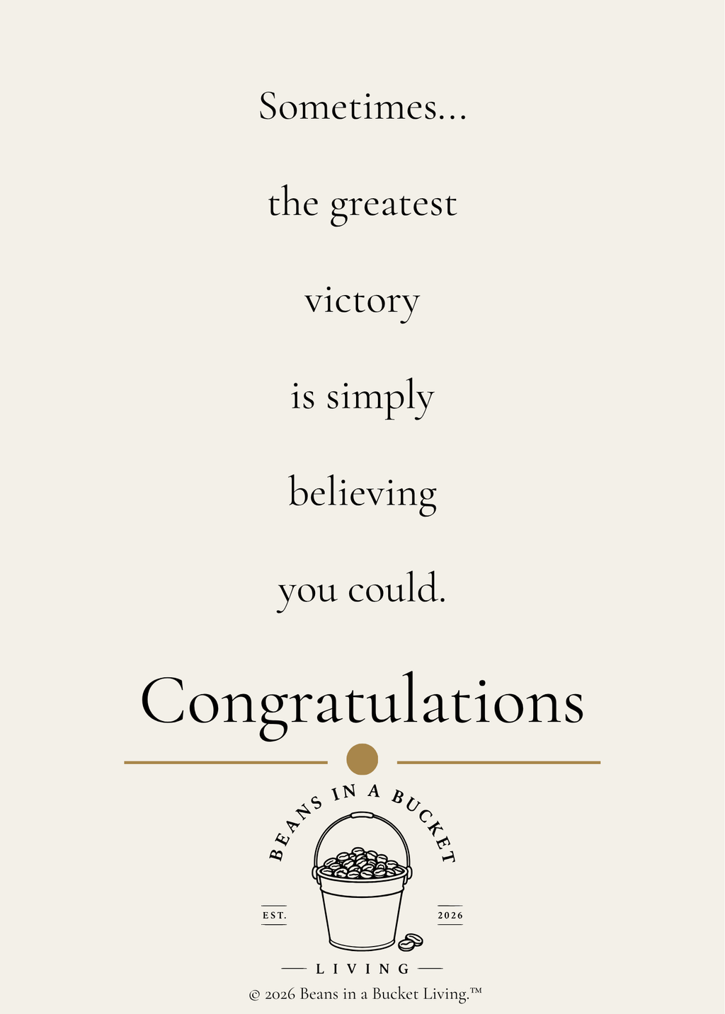 Congratulations Card - Believe - Digital Download
