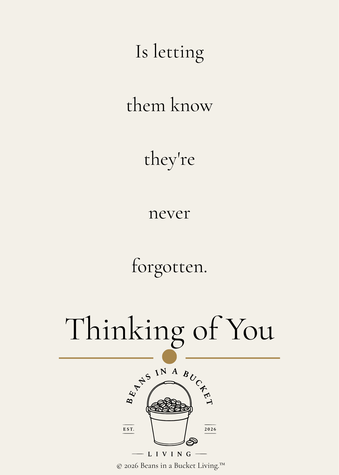Thinking of You Card - Present - Digital Download
