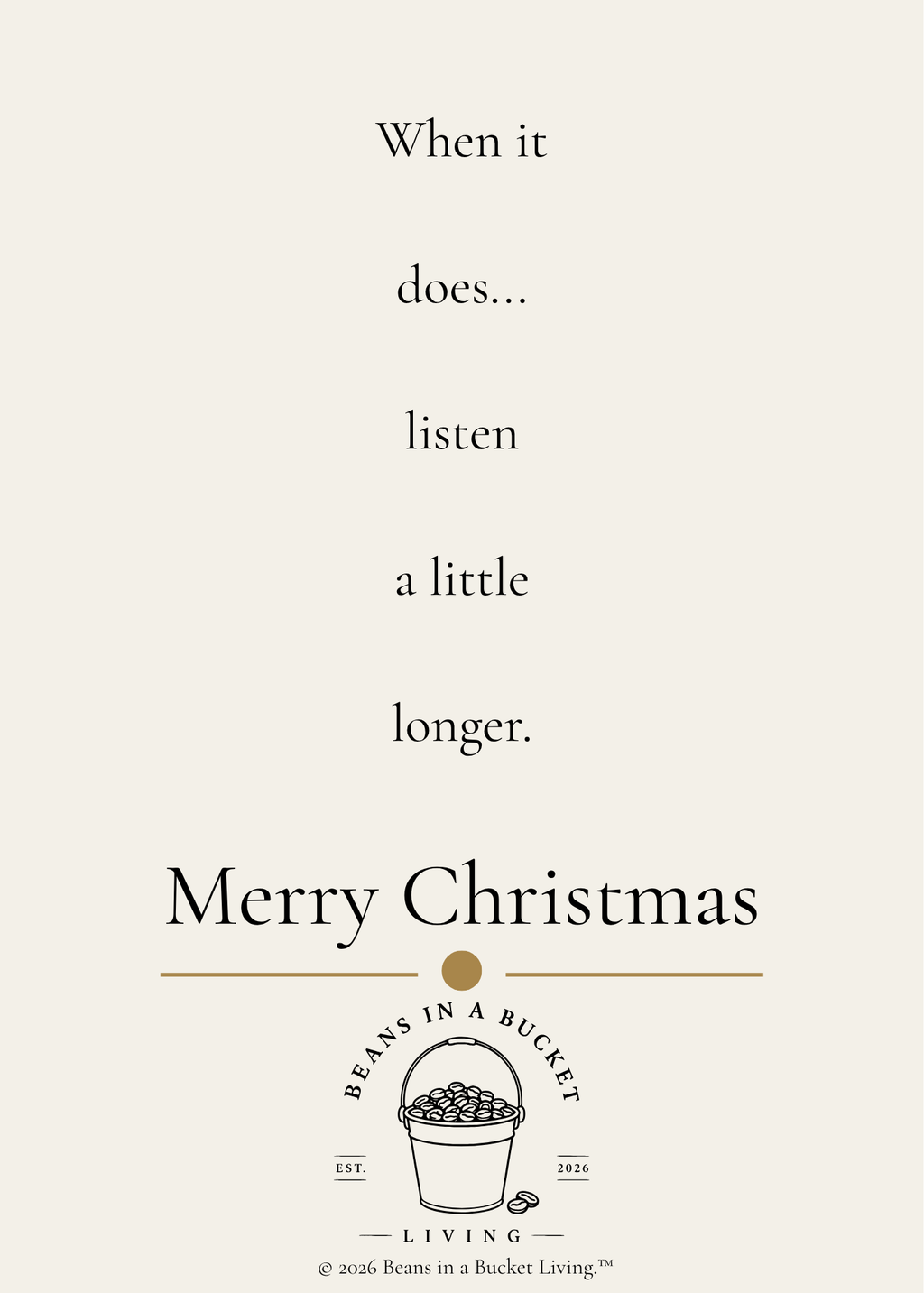 Christmas Card - Stillness - Digital Download