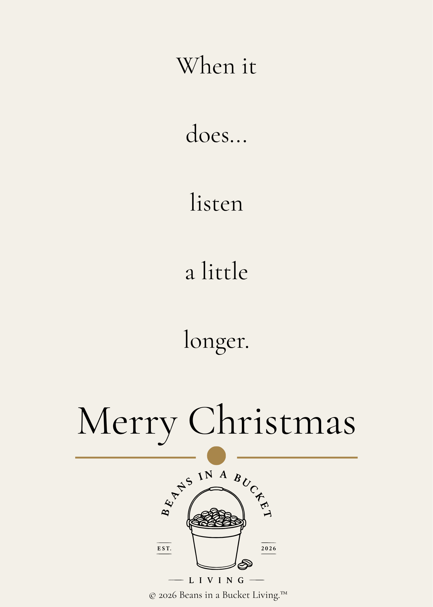 Christmas Card - Stillness - Digital Download