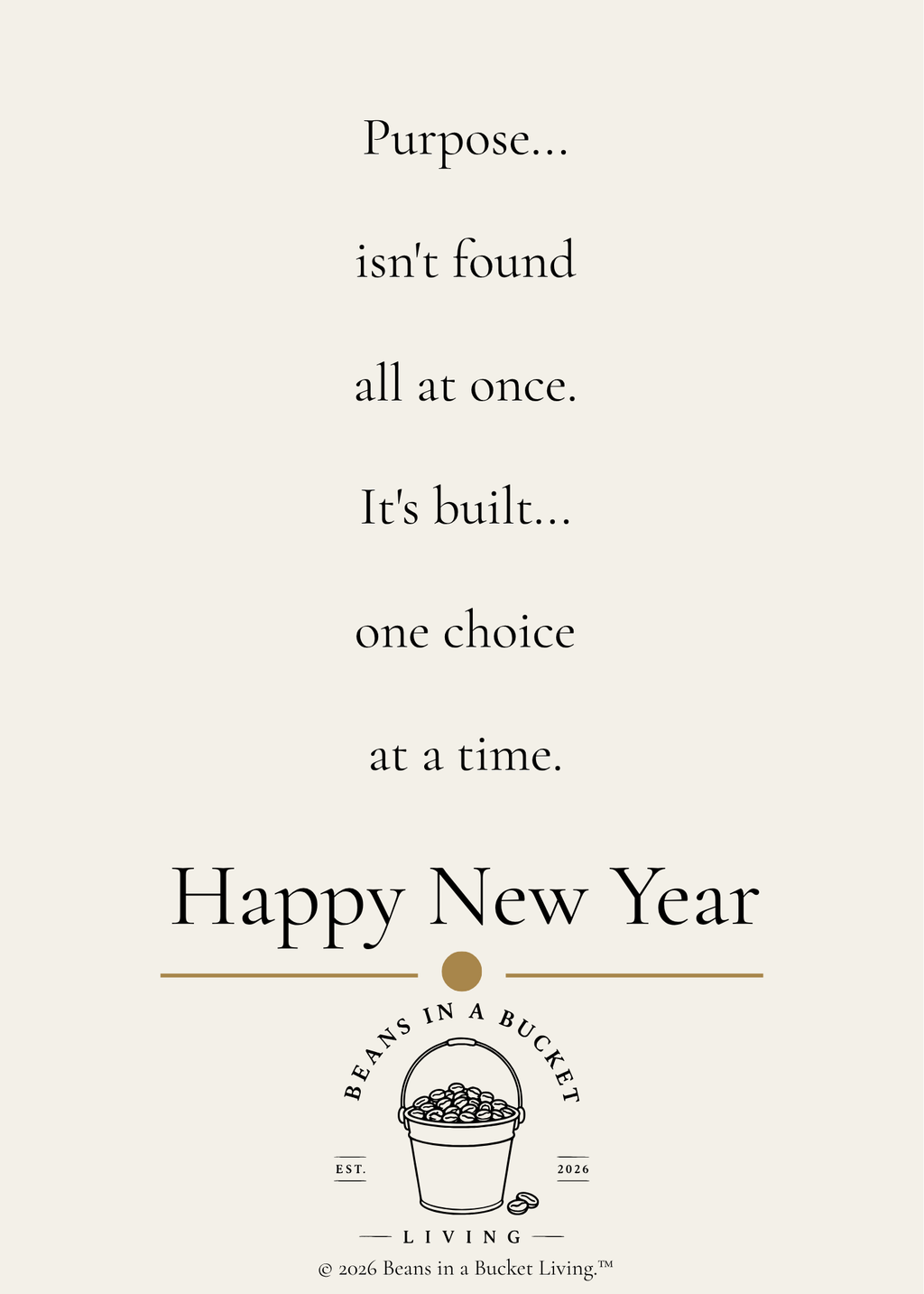 New Year Card - Purpose - Digital Download