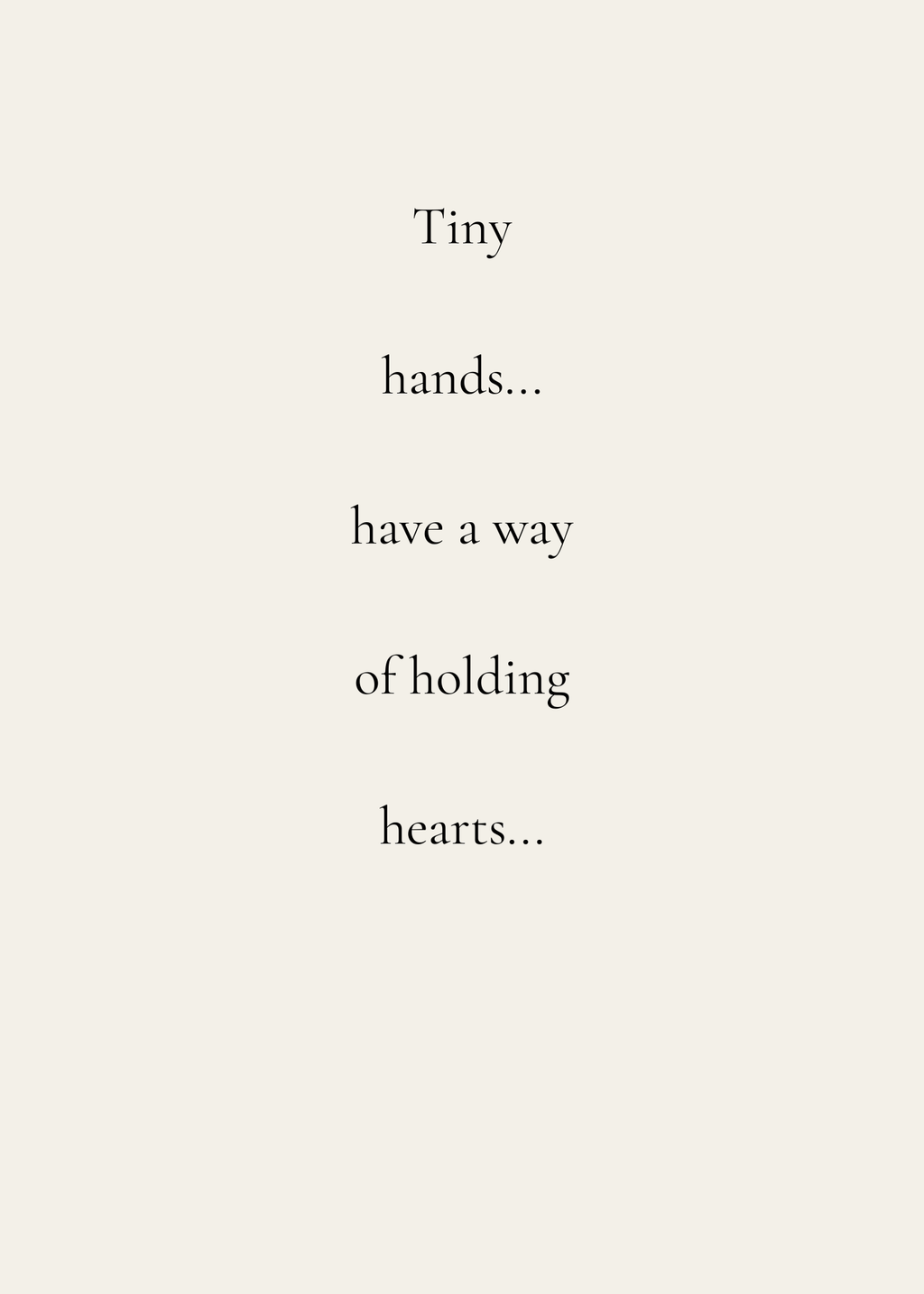 New Baby Card - Tiny Hands - Digital Download