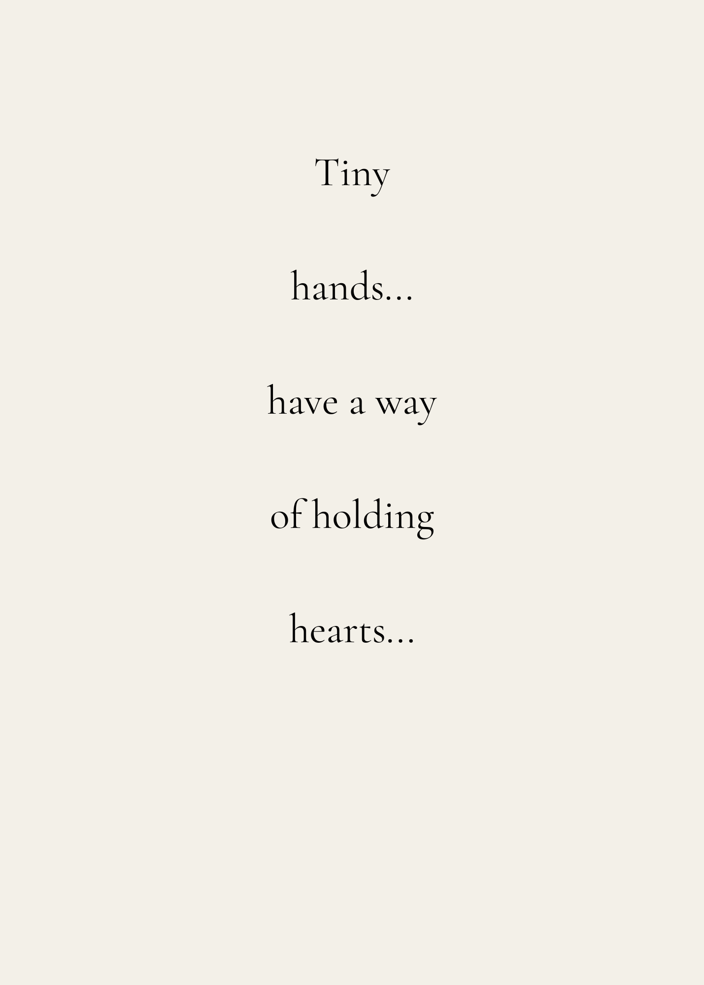 New Baby Card - Tiny Hands - Digital Download