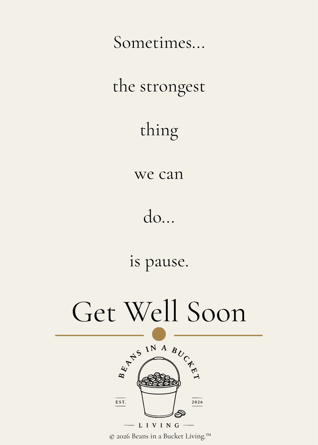 Get Well Soon Card - Pause - Digital Download