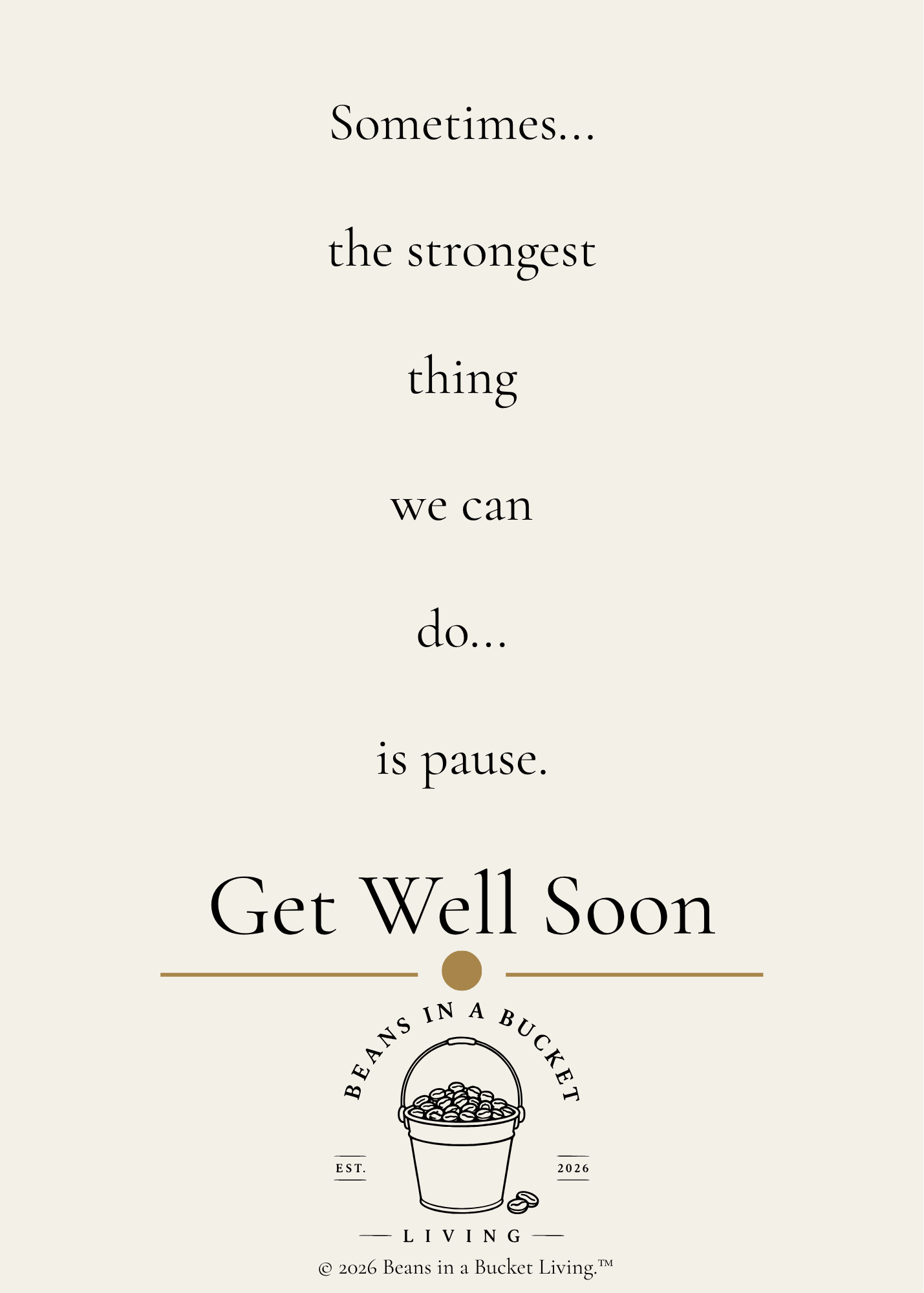 Get Well Soon Card - Pause - Digital Download