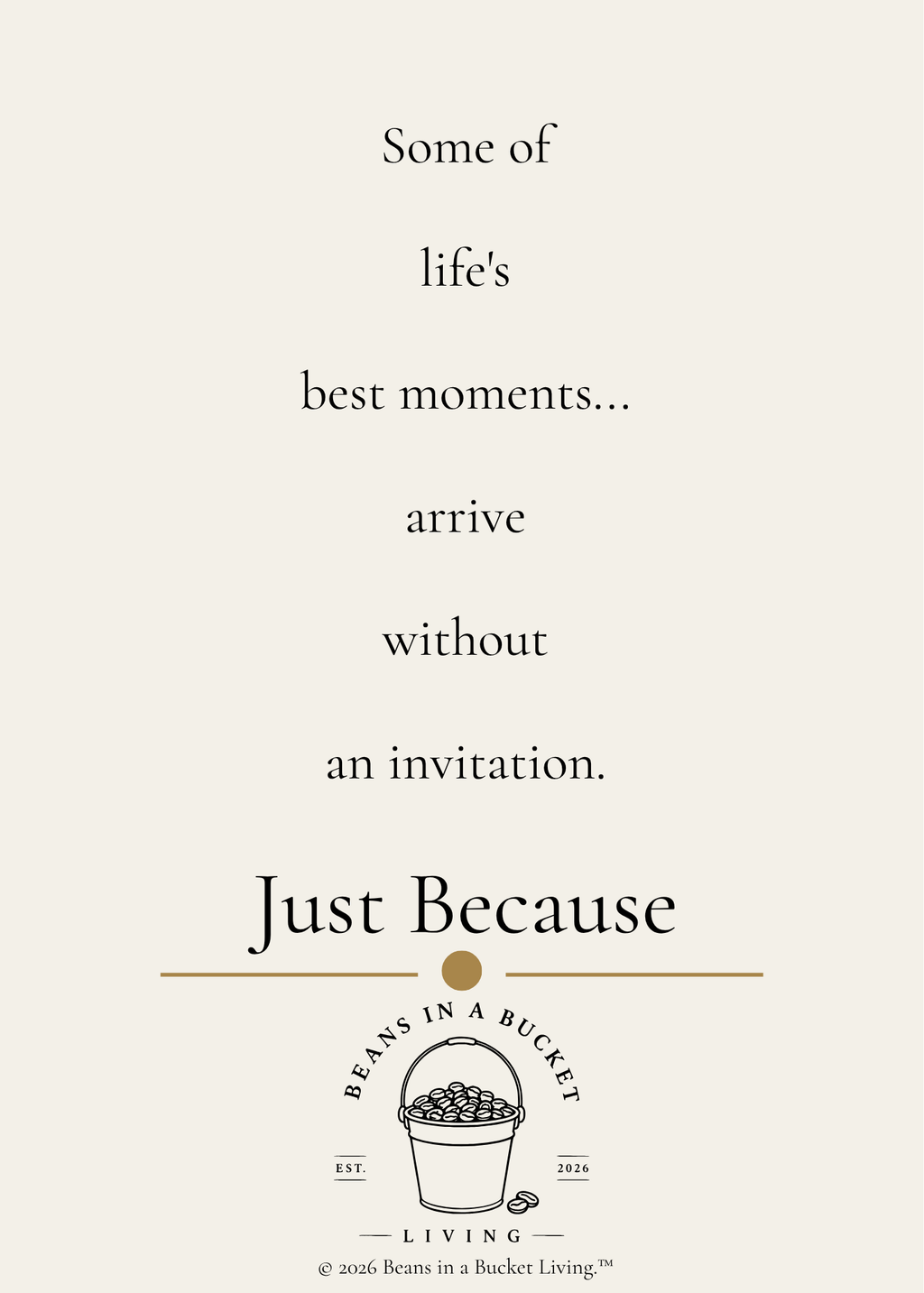 Just Because Card - Unexpected - Digital Download
