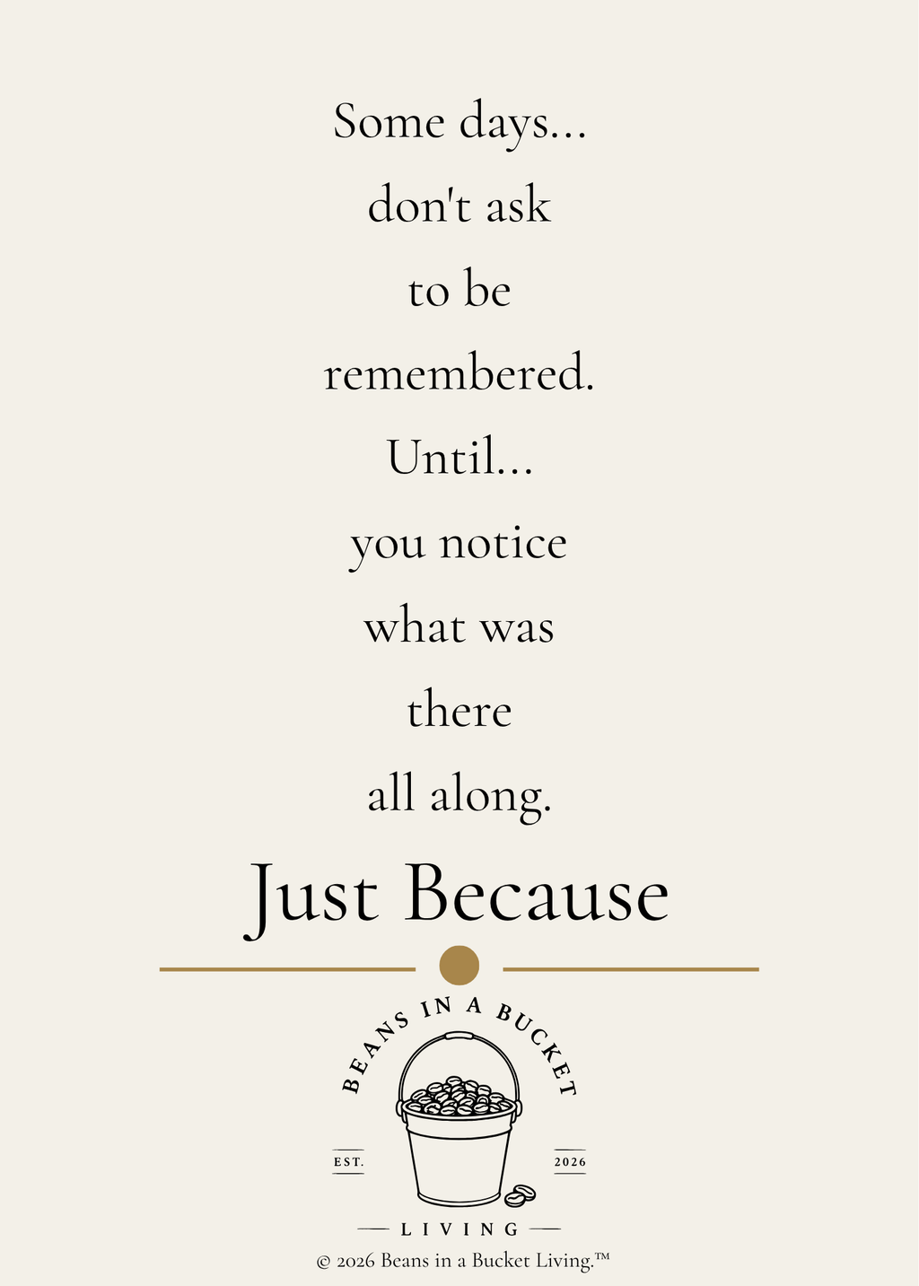 Just Because Card - Notice - Digital Download