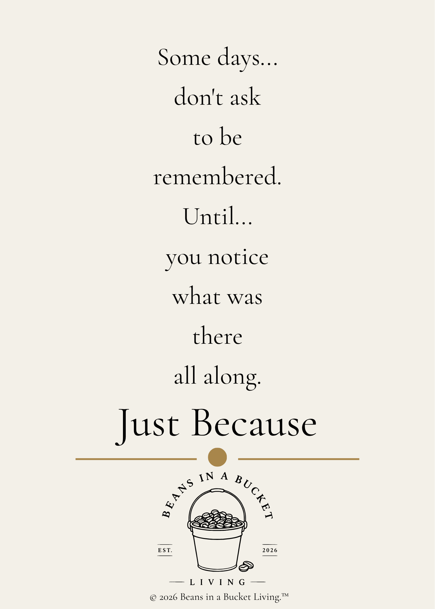 Just Because Card - Notice - Digital Download