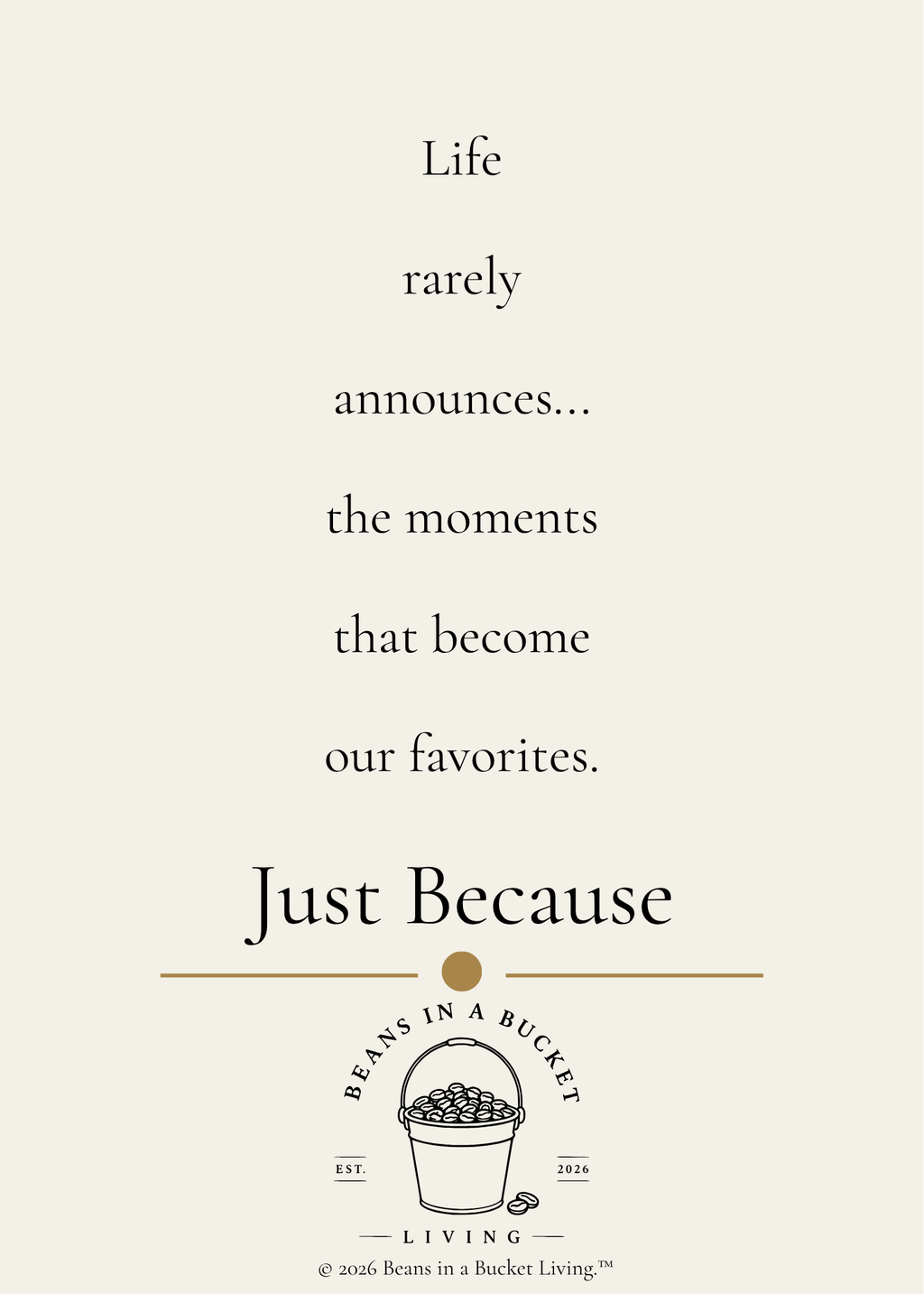 Just Because Card - Ordinary -Digital Download
