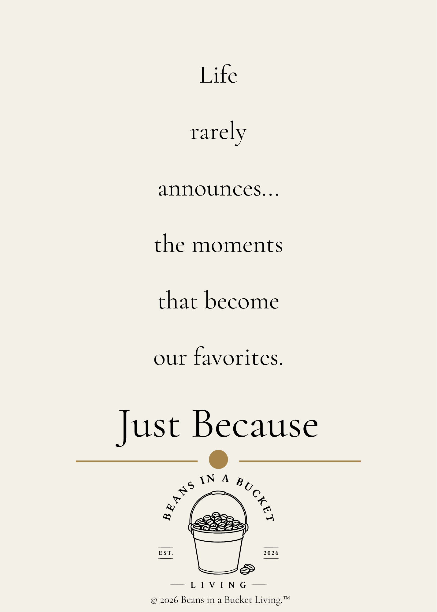 Just Because Card - Ordinary -Digital Download