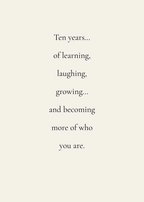 10th Birthday Card - 10 Years - Digital Download