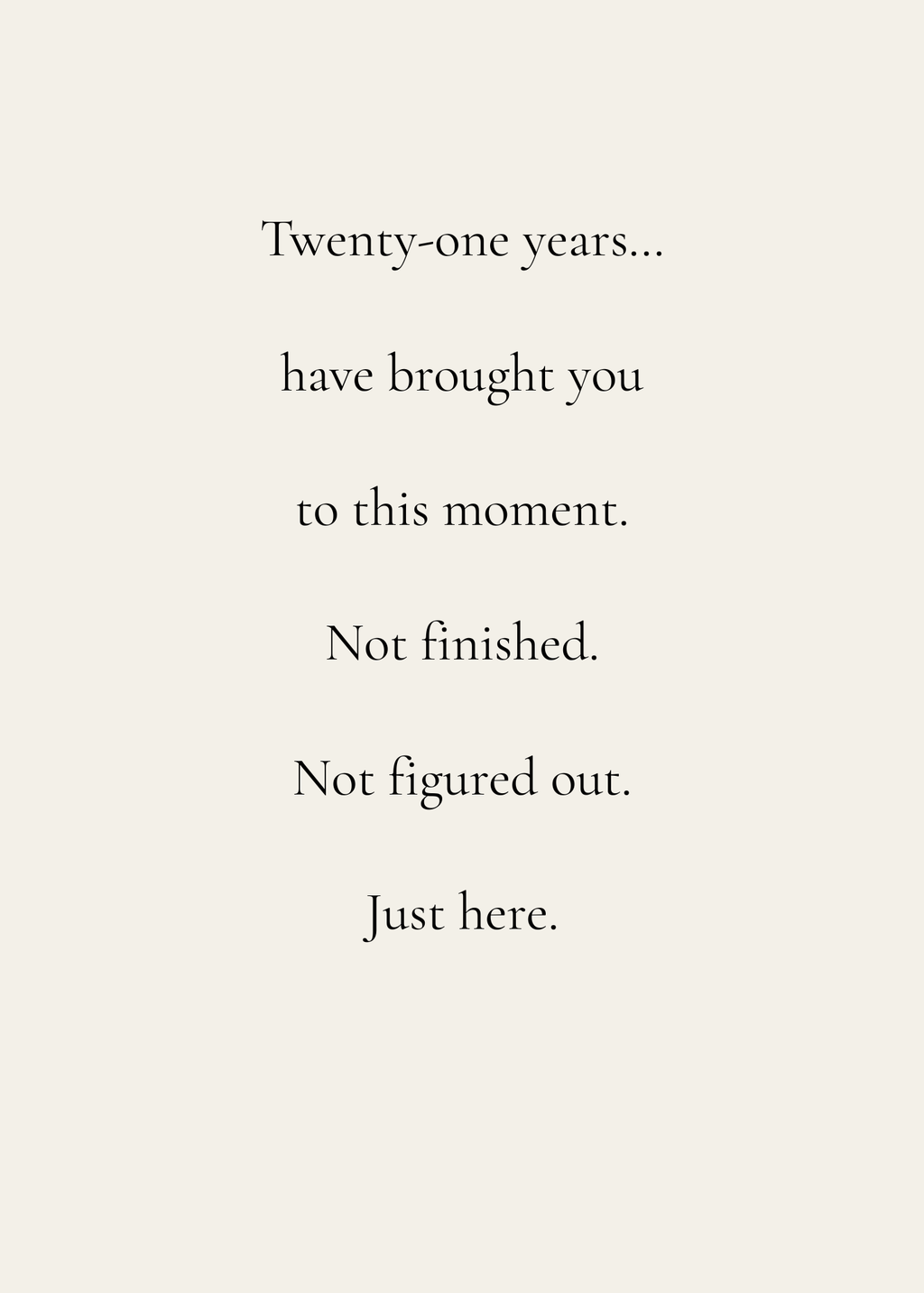 21st Birthday Card - This Moment - Digital Download