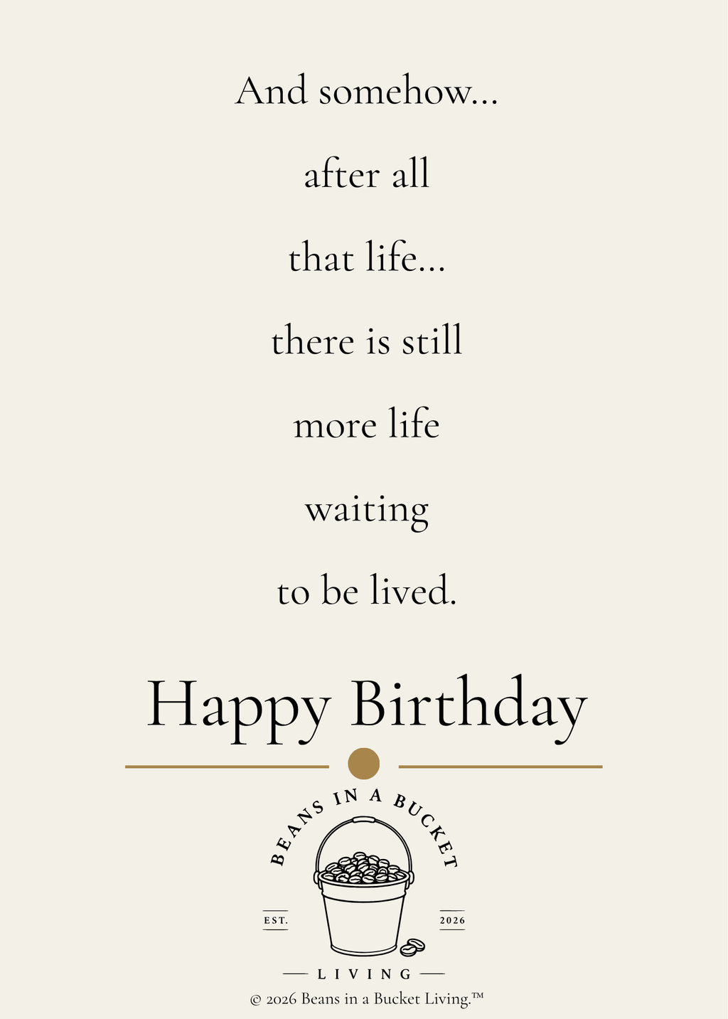 50th Birthday Card - More Life to Be Lived - Digital Download