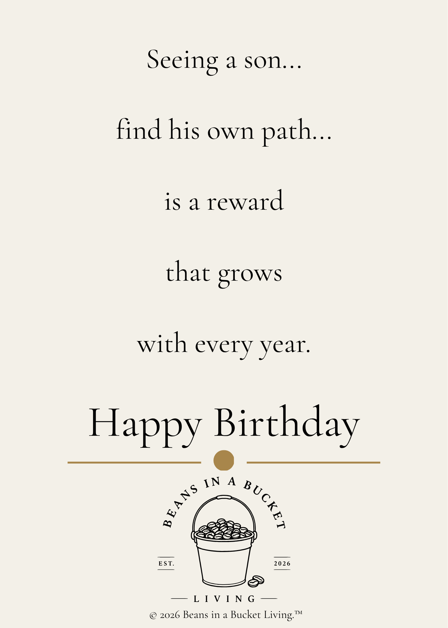 Son Birthday Card - Digital download