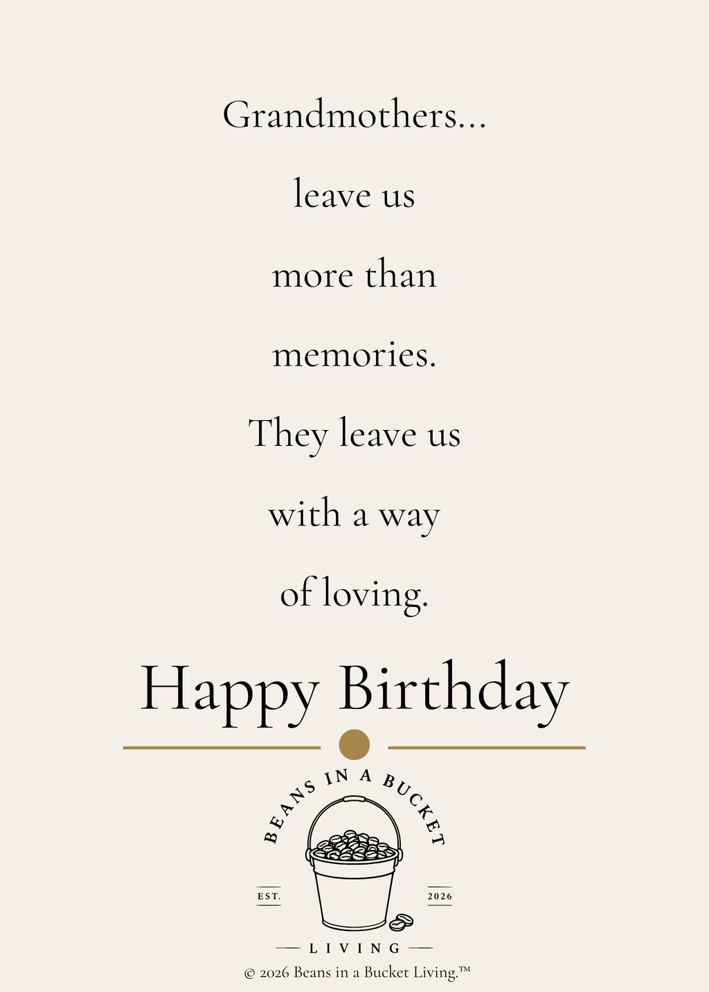Grandmother Birthday Card - Digital Download