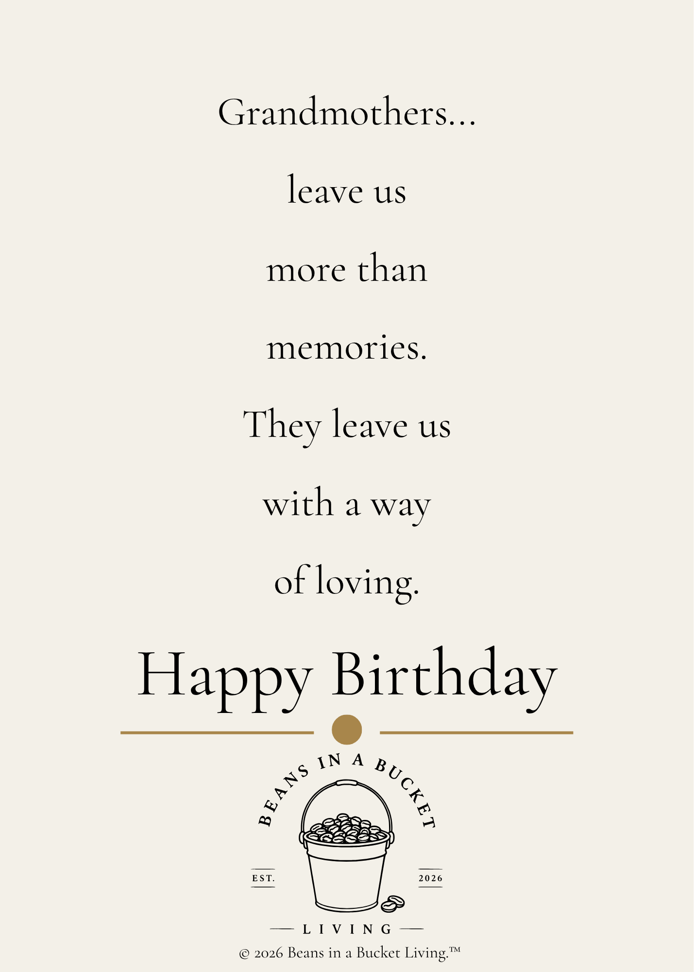Grandmother Birthday Card - Digital Download