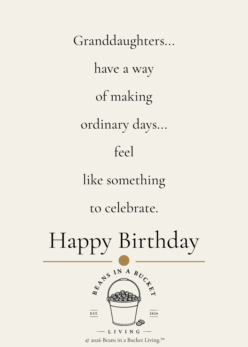 Granddaughter Birthday Card - Something to Celebrate - Digital Download