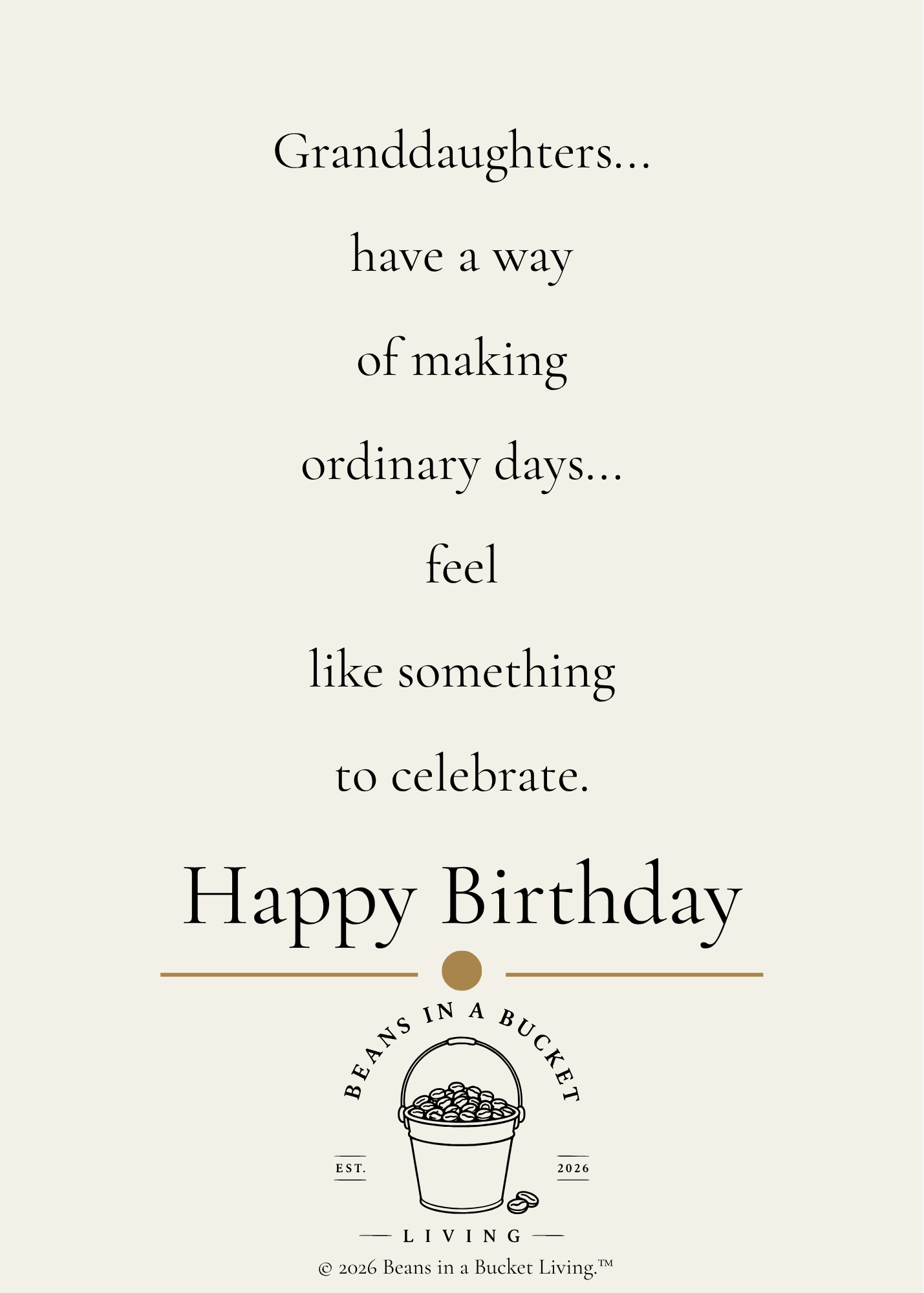 Granddaughter Birthday Card - Something to Celebrate - Digital Download