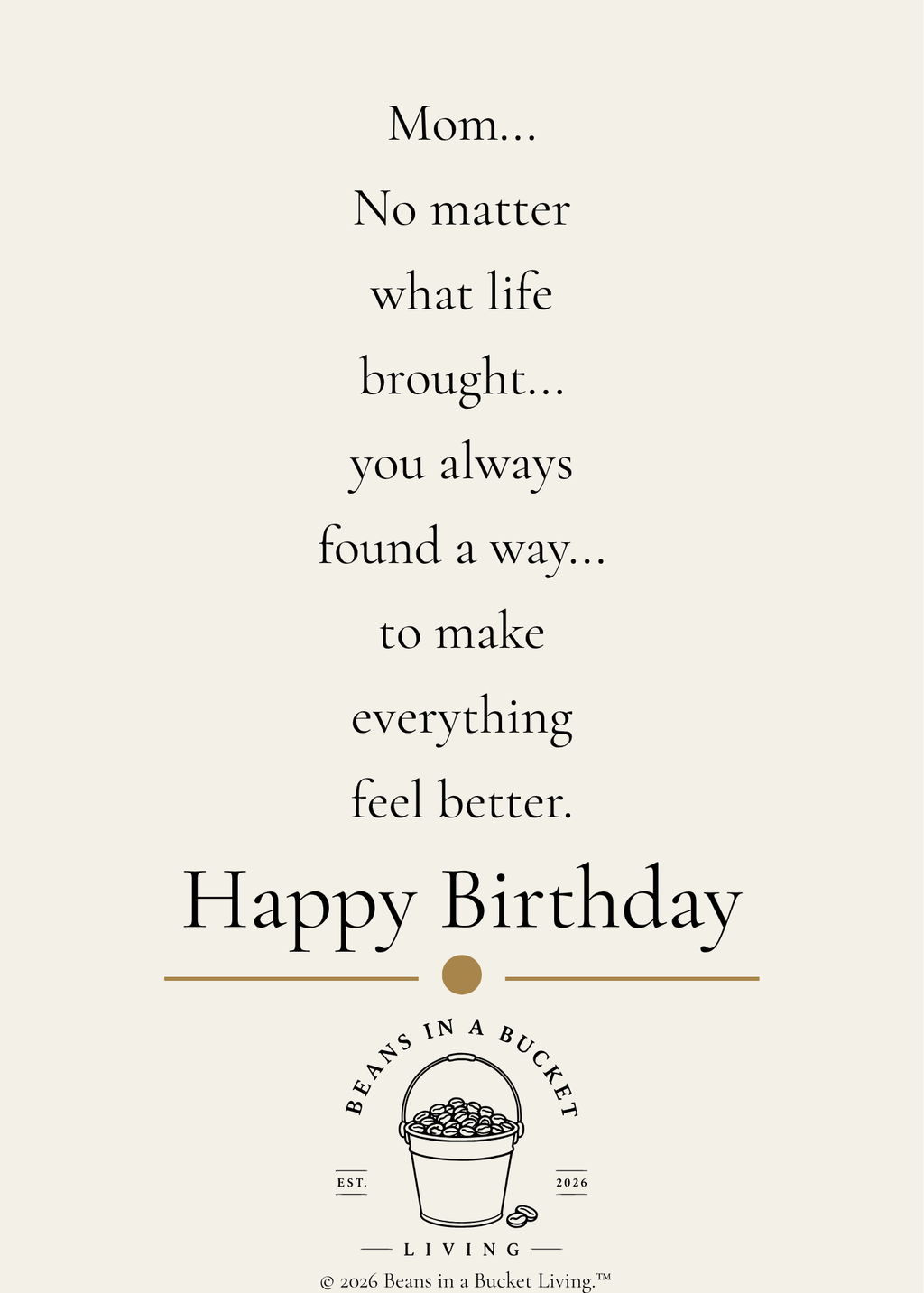 Mother Birthday Card - Digital Download
