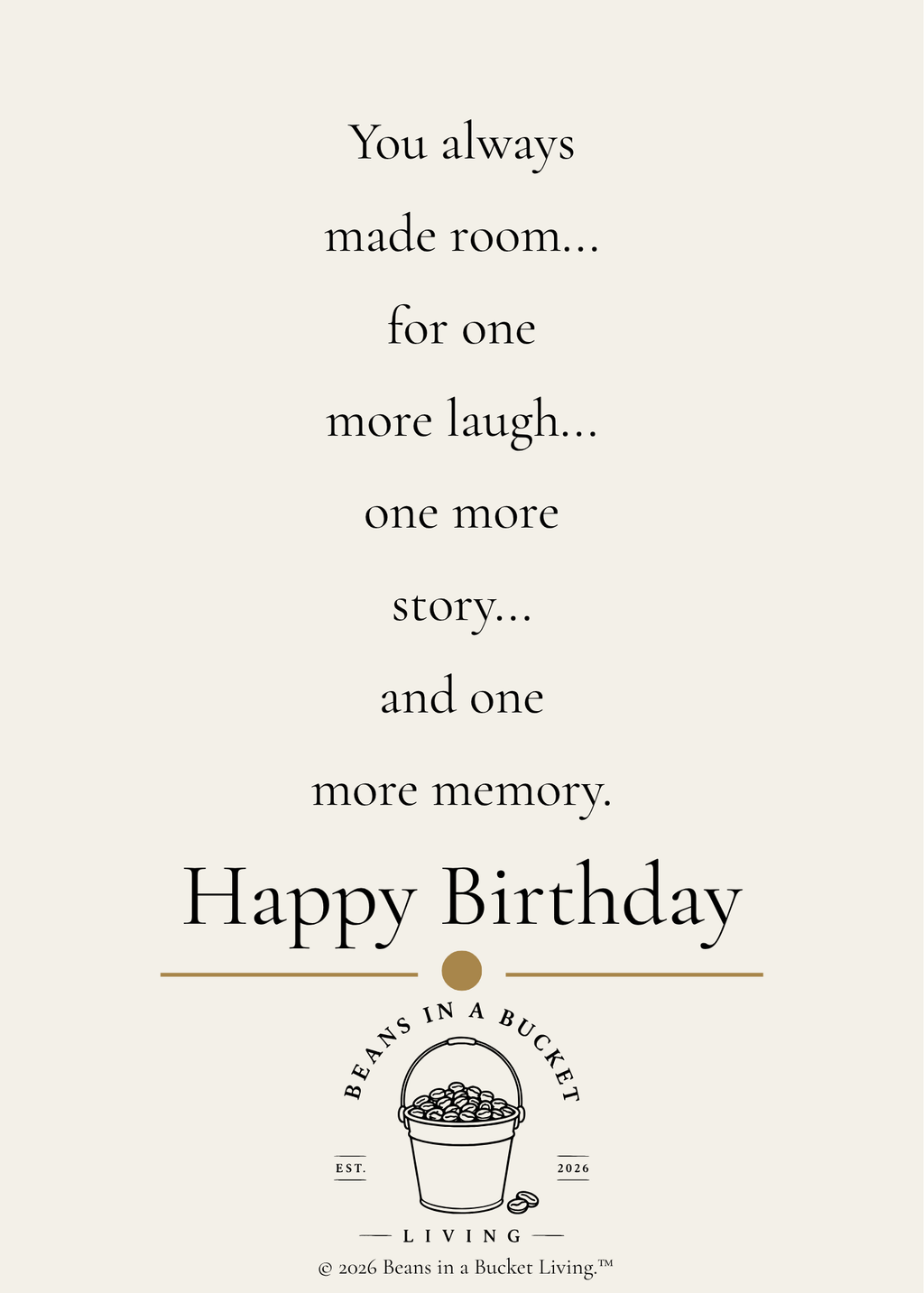 Aunt Birthday Card - One More Memory - Digital Download