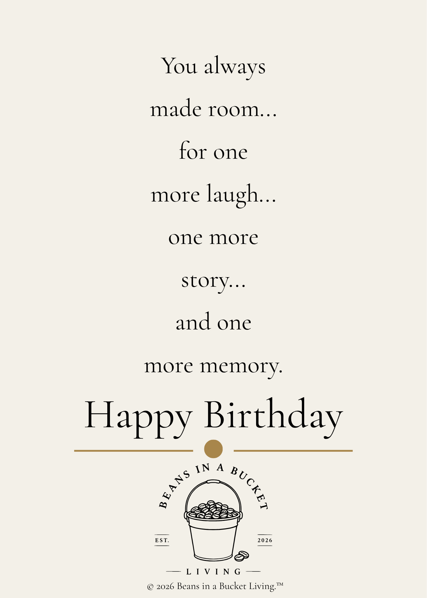 Aunt Birthday Card - One More Memory - Digital Download