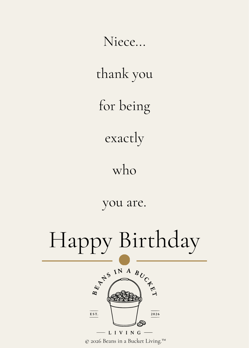 Niece Birthday Card - Exactly Who You Are - Digital download