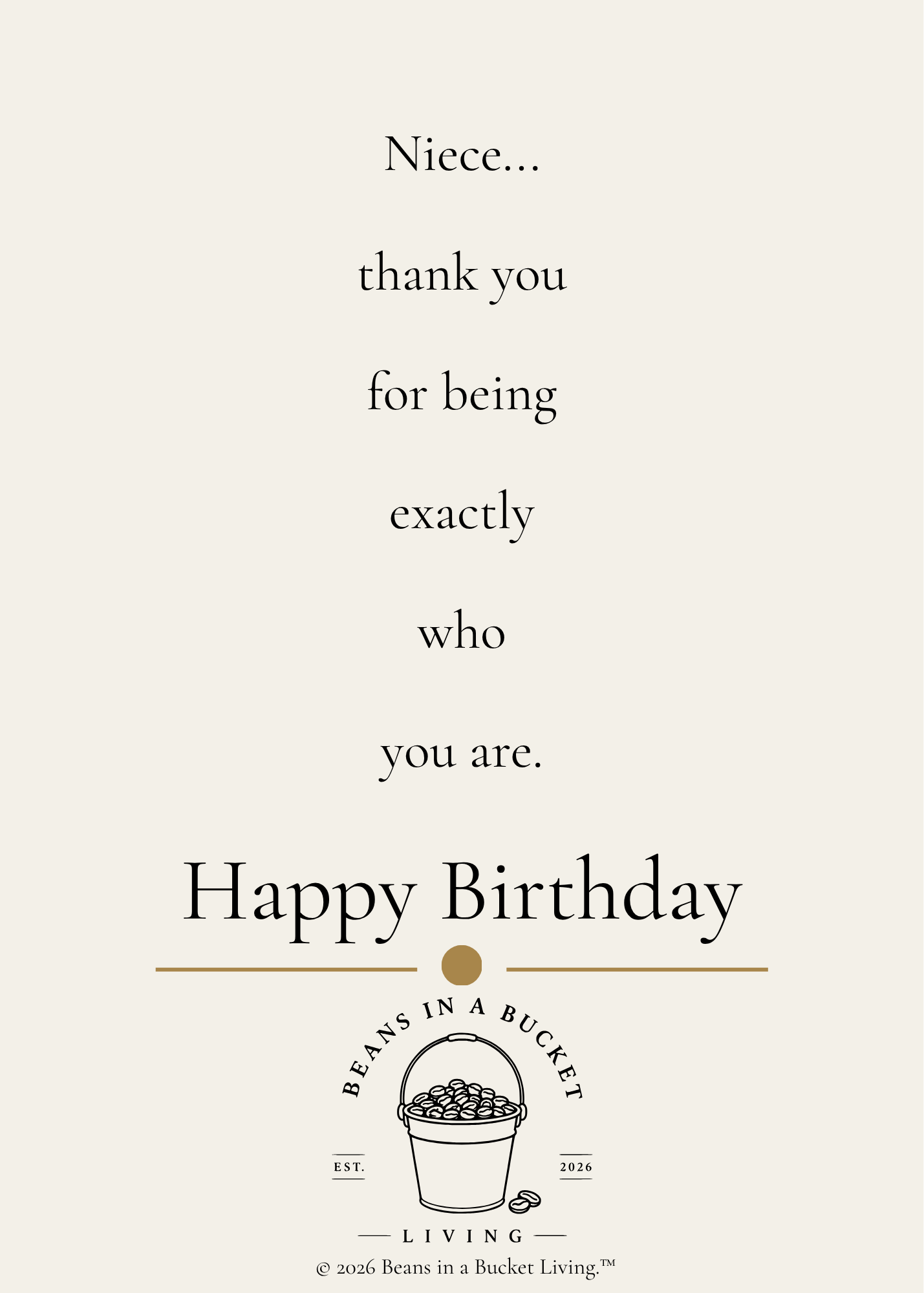 Niece Birthday Card - Exactly Who You Are - Digital download