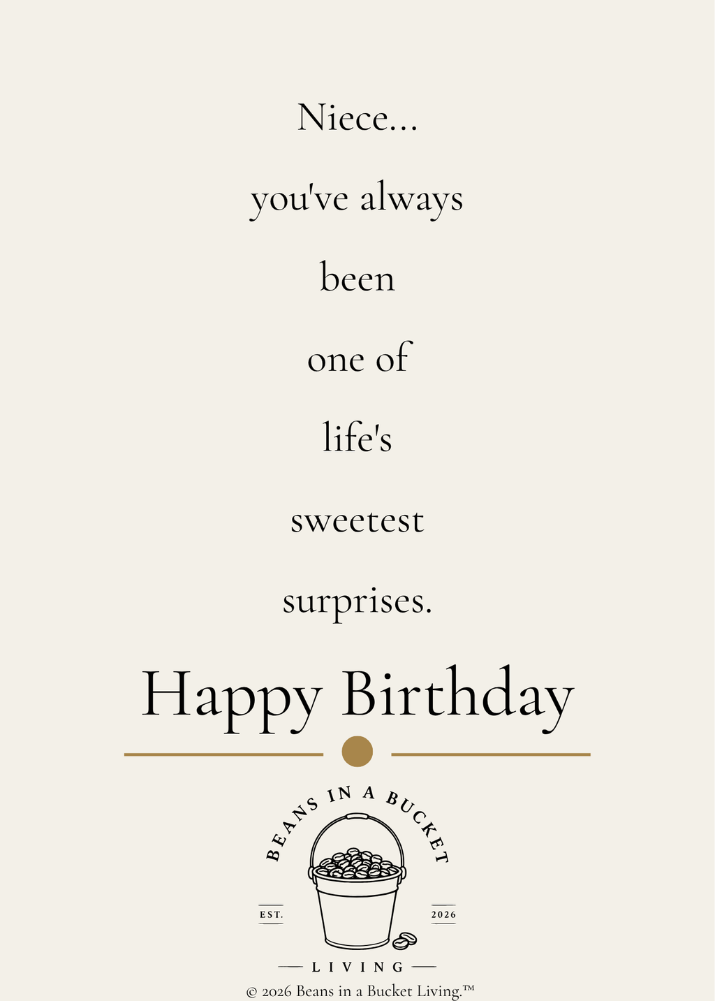 Niece Birthday Card - Life's Sweetest Surprise - Digital Download