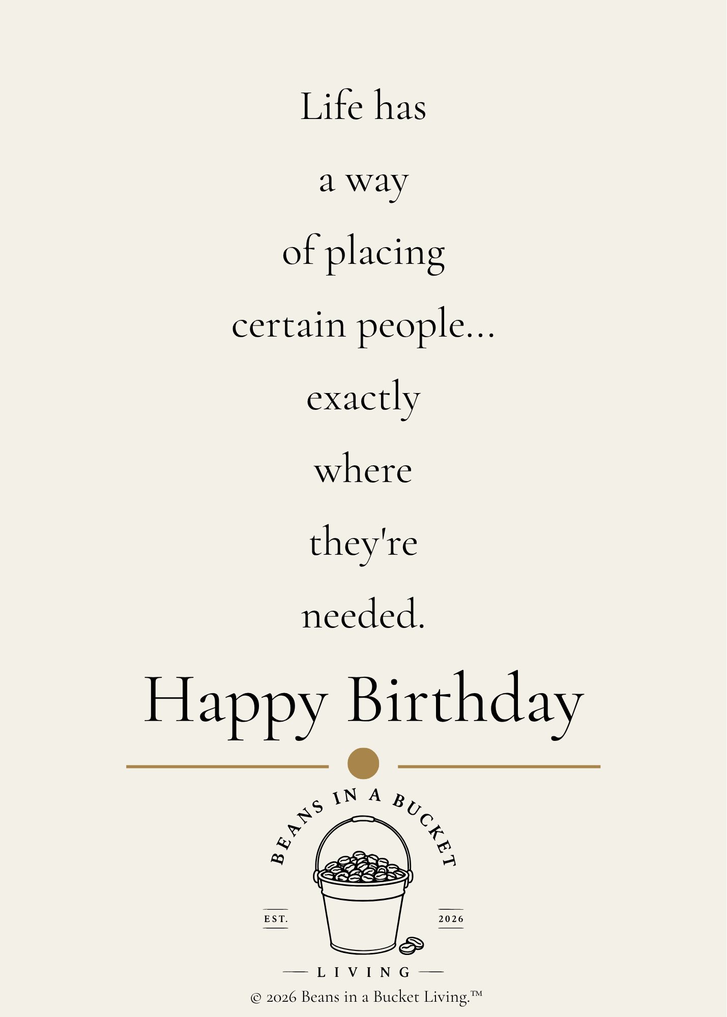 Friend Birthday Card - Exactly Where You're Needed - Digital Download