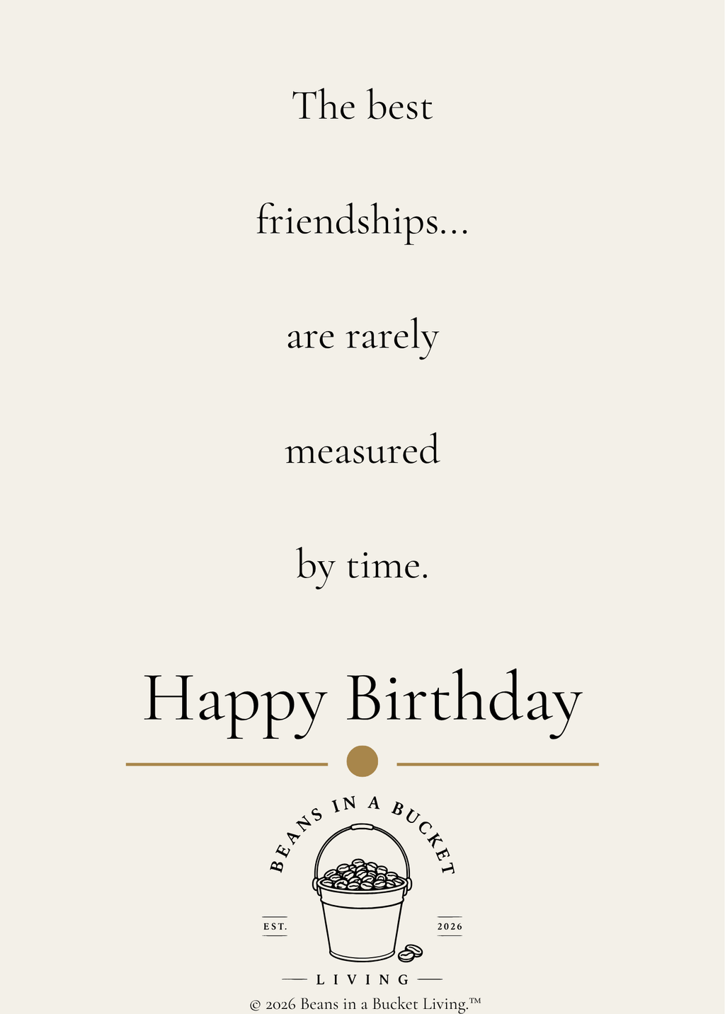 Friend Birthday Card - Friendship Beyond Time - Digital Download
