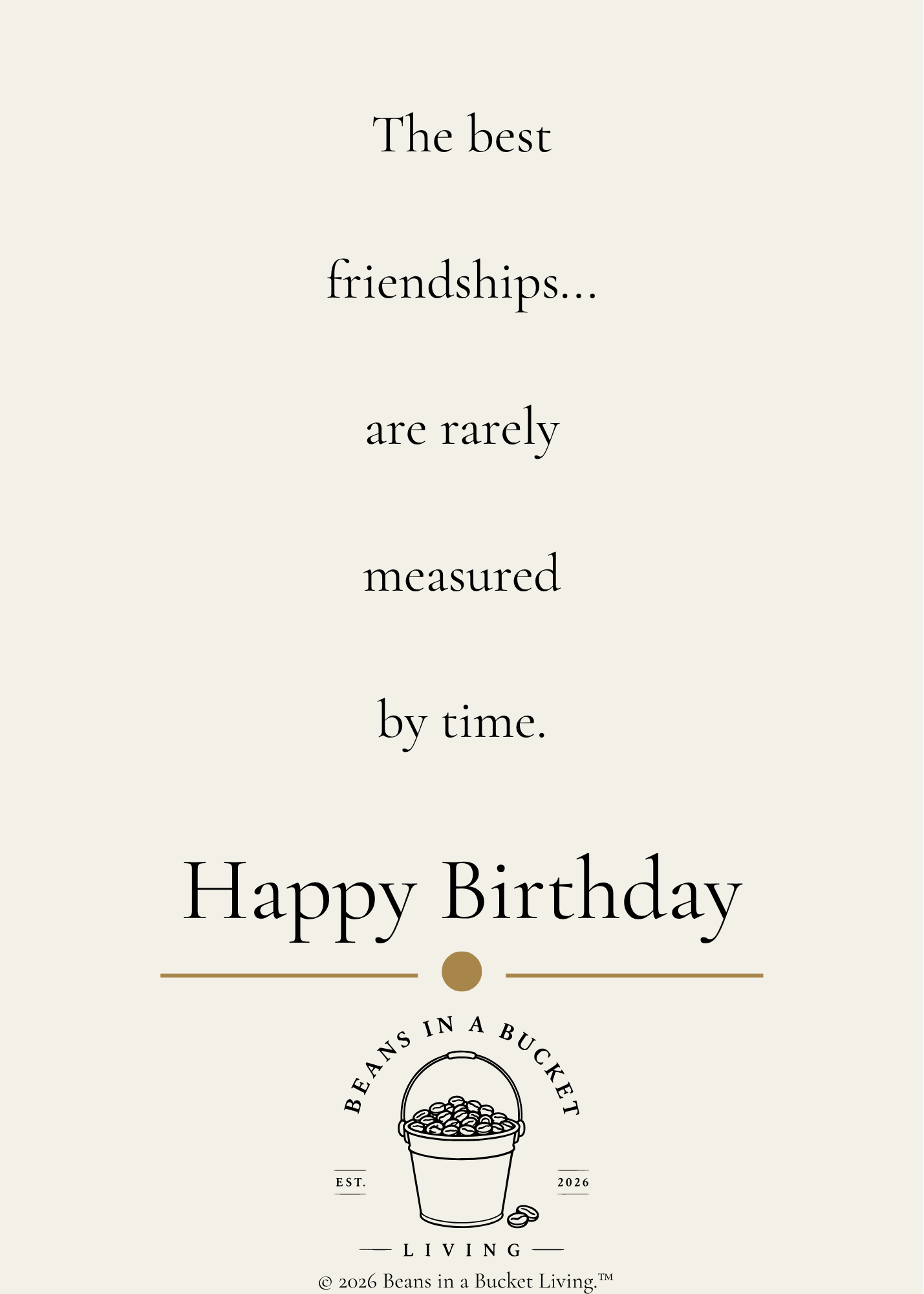 Friend Birthday Card - Friendship Beyond Time - Digital Download