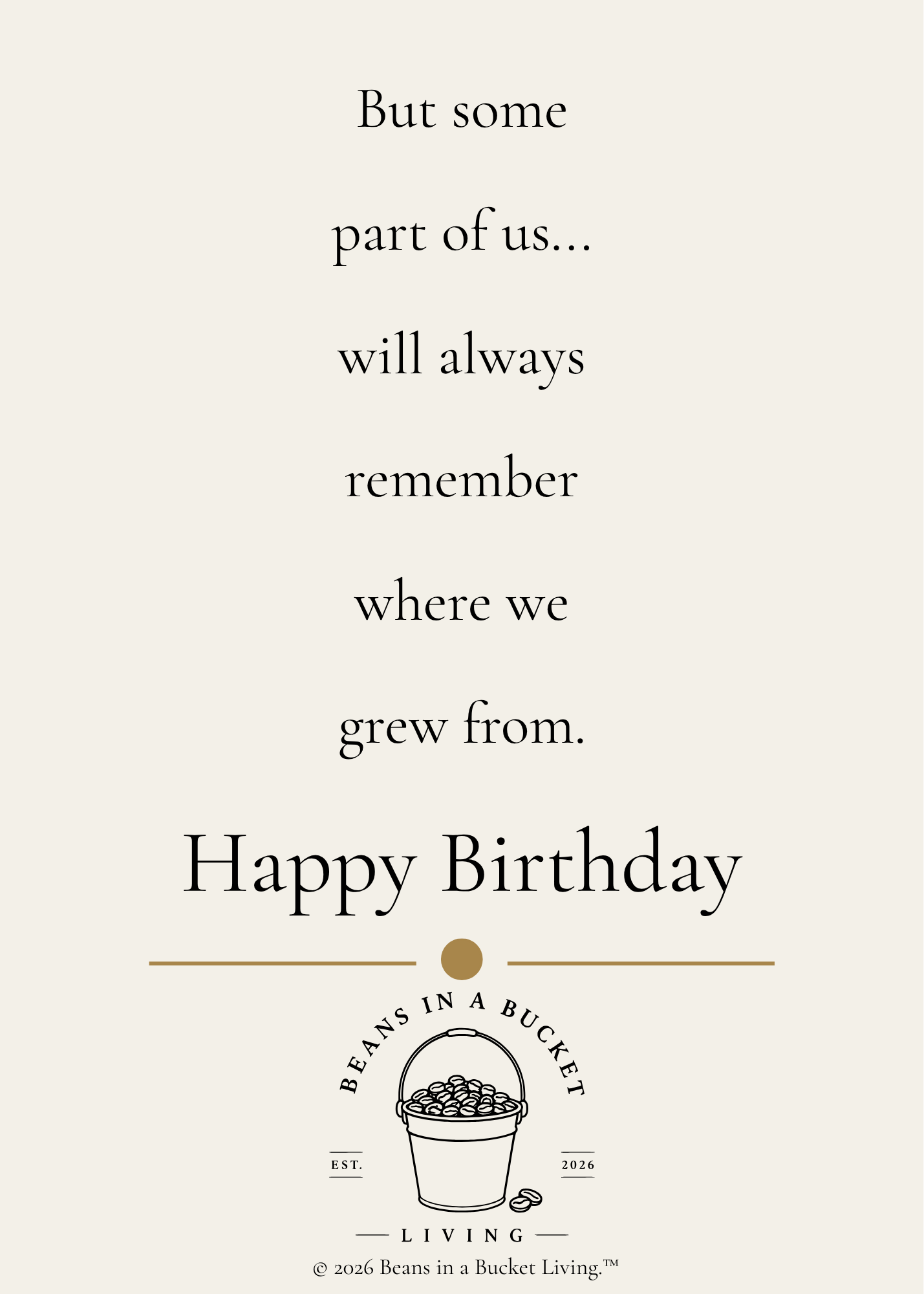 Birthday Card - Same Roots - Digital Downloads