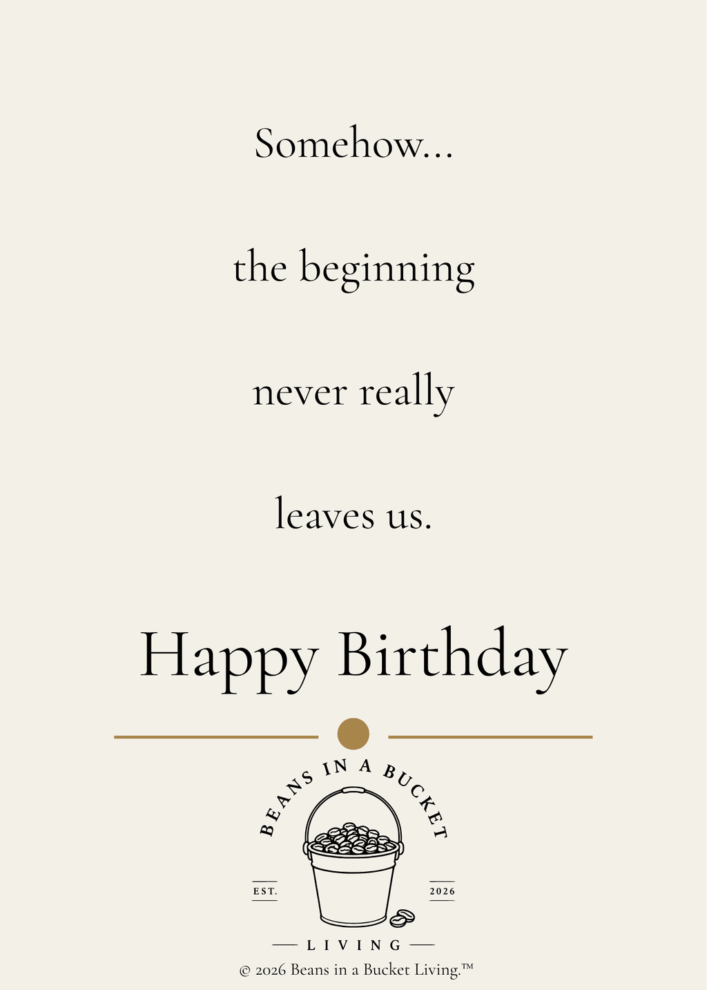 Birthday Card - Where We Began - Digital Download