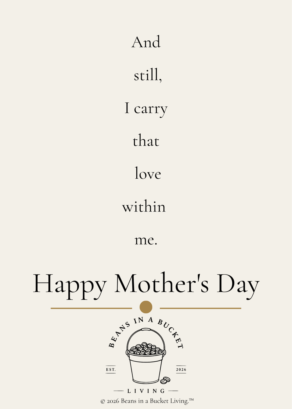 Mother's Day Digital Card – Nurtured