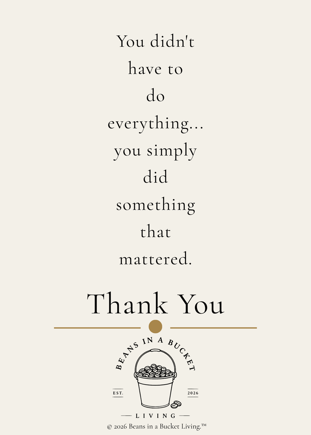 Thank You Card - Enough - Digital Download